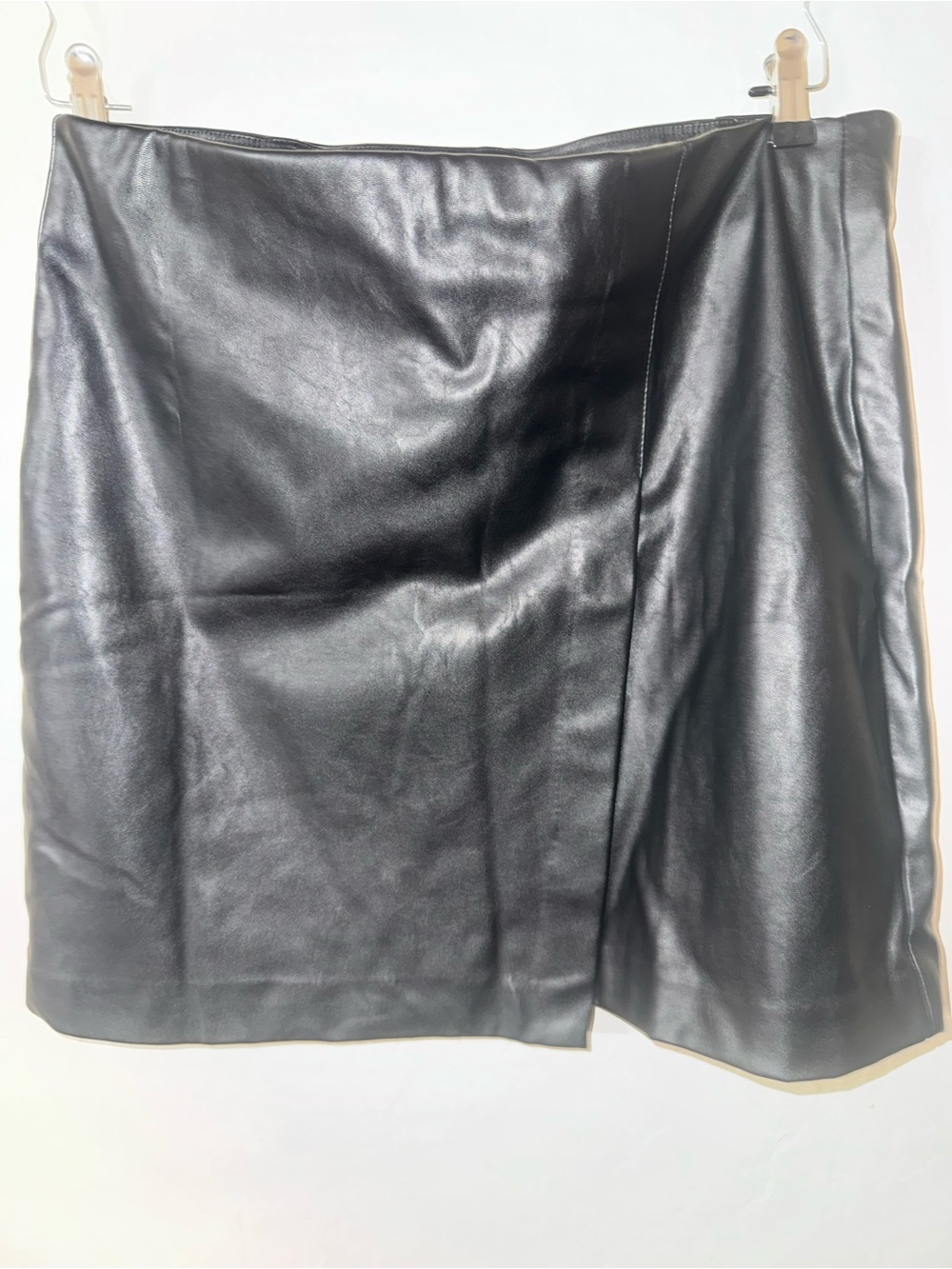 Bar III Black Faux Leather Mini Skirt